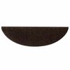 vidaXL Tapis d'escalier auto-adh&eacute;sifs 5 pi&egrave;ces 56 x 17 x 3 cm Marron Demi-rond