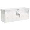 vidaXL Bo&icirc;te de rangement Argent&eacute; 50x15x20,5 cm Aluminium