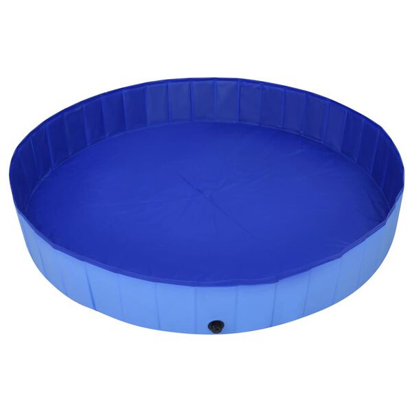vidaXL Piscine pliable pour chiens Bleu 200x30 cm PVC
