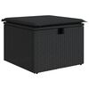 vidaXL Salon de jardin 9 pcs avec coussins noir r&eacute;sine tress&eacute;e