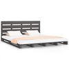 vidaXL Cadre de lit sans matelas gris 120x200 cm bois de pin massif