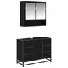vidaXL Ensemble de mobilier de salle de bain 2 pc Ch&ecirc;ne noir