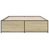 vidaXL Cadre de lit sans matelas ch&ecirc;ne sonoma 140x200 cm