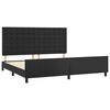 vidaXL Cadre de lit sans matelas noir 200x200 cm similicuir