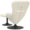 vidaXL Chaise &OElig;uf avec Pouf Cr&egrave;me Velours