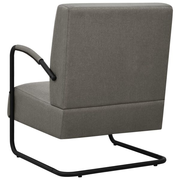 vidaXL Fauteuil gris clair tissu