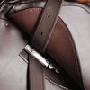 Set de selle &eacute;quitation 16" en cuir v&eacute;ritable 14 cm 5 en 1 brun