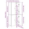 vidaXL Haut Armoire 2 pcs Ch&ecirc;ne artisanal Bois Agglom&eacute;r&eacute; et Verre