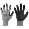 vidaXL Gants de Travail 12 pcs Gris et Noir 7 / S Polyester