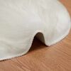 vidaXL Tapis en fausse Tafalla Blanc 50 x 80 cm Polyester
