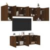 vidaXL Unit&eacute;s murales TV 6 pcs ch&ecirc;ne marron bois d'ing&eacute;nierie