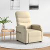 vidaXL Fauteuil de massage Cr&egrave;me Tissu