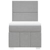 vidaXL Sommier &agrave; lattes de lit et matelas Gris clair 90x190 cm Tissu