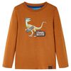 T-shirt enfants &agrave; manches longues cognac 116