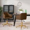 vidaXL Chaises pivotantes &agrave; manger lot de 2 Marron Velours