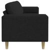 vidaXL Canap&eacute; de salon Noir 250 x 77 x 76 cm Polyester