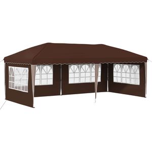 vidaXL Tente de f&ecirc;te pop-up 575 x 289 x 245 cm Marron