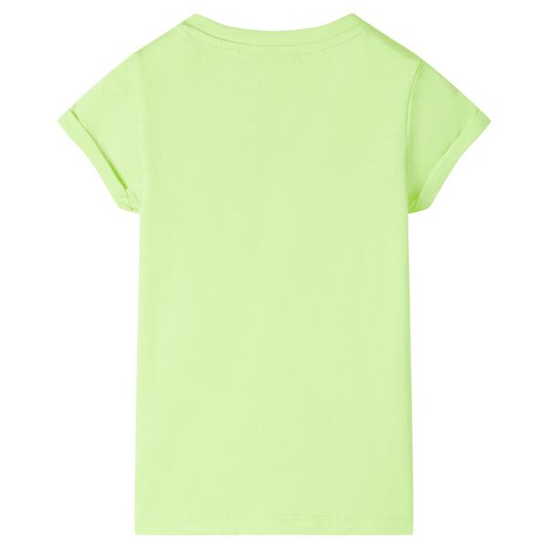 T-shirt pour enfants jaune n&eacute;on 104