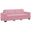 vidaXL Sofa 3 places Rose 220 cm Velours