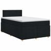vidaXL Lit boxspring avec matelas Noir 120 x 190 cm Tissu