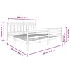 vidaXL Cadre de lit sans matelas noir bois massif 200x200 cm