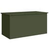 vidaXL Coffre de rangement de jardin Acier galvanis&eacute; 220 L Vert olive