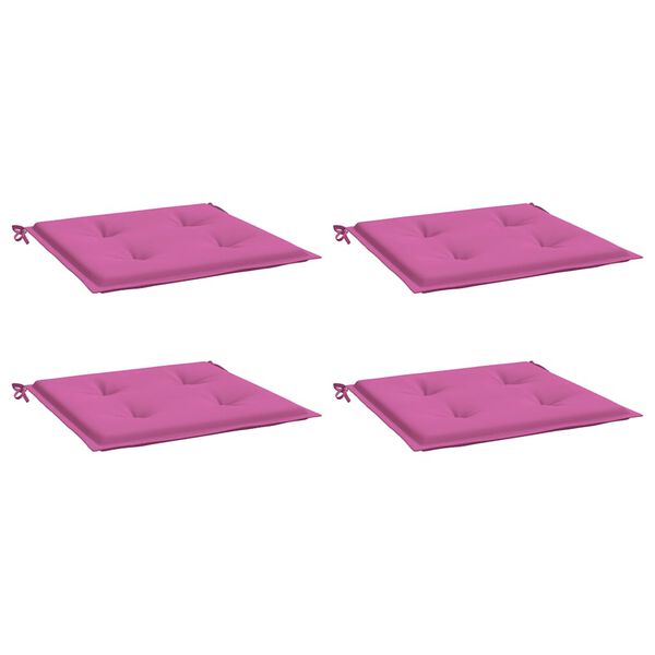 vidaXL Coussins de chaise de jardin lot de 4 rose 40x40x4 cm