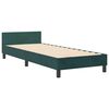 vidaXL Lit &agrave; ressorts avec t&ecirc;te de lit Vert fonc&eacute; 80 x 200 cm Velours