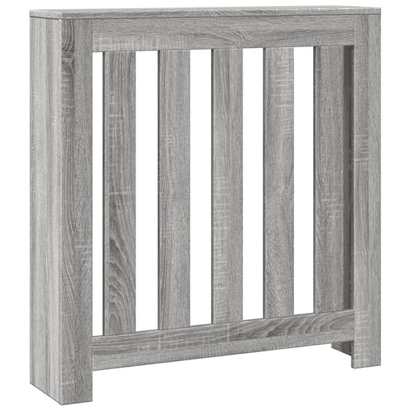 vidaXL Cache-radiateur sonoma gris 78x20x82 cm bois d'ing&eacute;nierie