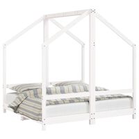 vidaXL Cadre de lit pour enfant blanc 2x(70x140) cm bois de pin massif
