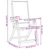 vidaXL Chaises pliables de jardin lot de 6 bois d'acacia et textil&egrave;ne