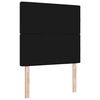vidaXL T&ecirc;te de lit LED avec des lumi&egrave;res &agrave; LED Noir 100 cm Polyester