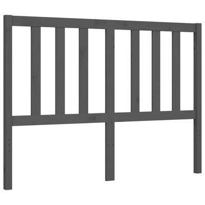 vidaXL Cadre de lit sans matelas gris bois de pin massif