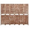 vidaXL Cloison de séparation 6 panneaux Marron 210x165 cm Paulownia