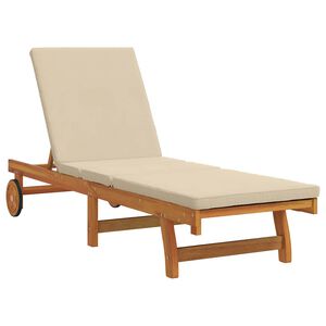 vidaXL Transat Marron 199 x 63 x 85 cm Bois d'Acacia Massif