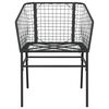 vidaXL Ensemble &agrave; manger de jardin 7pcs noir poly rotin verre