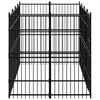 vidaXL Chenil d'ext&eacute;rieur pour chiens Acier 7,37 m&sup2;