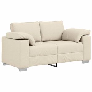 vidaXL Canap&eacute; Beige 160 x 80 x 82 cm Tissu en lin m&eacute;lang&eacute;