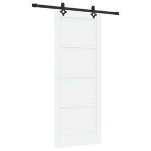 vidaXL Porte coulissante ORKDAL Blanc 83 x 202 cm Bois de pin massif