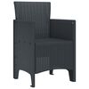 vidaXL Chaise de jardin 2 pcs Anthracite 53 x 49 x 85 cm Polypropyl&egrave;ne