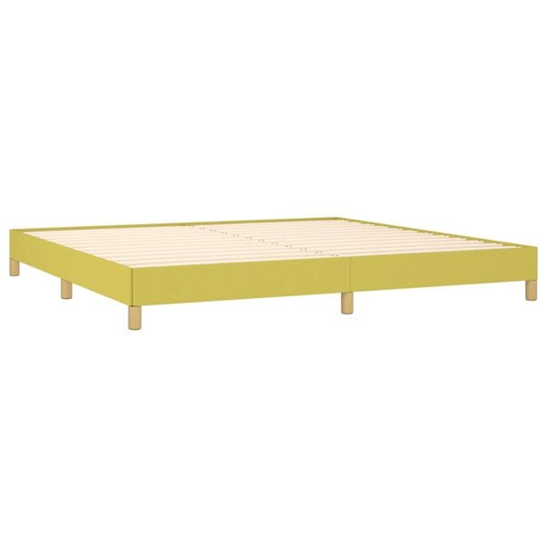 vidaXL Cadre de lit sans matelas vert 200x200 cm tissu