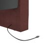 vidaXL Lit avec matelas et &eacute;clairage USB Violet Tissu 90x200 cm