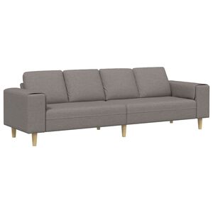 vidaXL Canap&eacute; de salon Taupe 250 x 77 x 76 cm Polyester