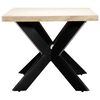 vidaXL Table &agrave; d&icirc;ner Blanc 180x90x75 cm Bois de manguier massif