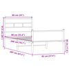 vidaXL Cadre de lit sans matelas ch&ecirc;ne sonoma 90x200 cm