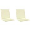vidaXL Coussins de si&egrave;ge et de dos Polyester Cr&egrave;me 47 x 45 x 2 cm