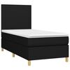vidaXL Sommier &agrave; lattes de lit et matelas Noir 80x200 cm Tissu