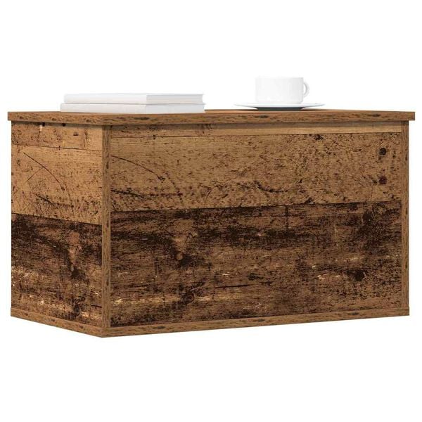 vidaXL Boîte de Rangement avec stockage Bois Ancien 60 x 35 x 35 cm