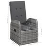 vidaXL Ensemble &agrave; manger de jardin 5 pcs Gris