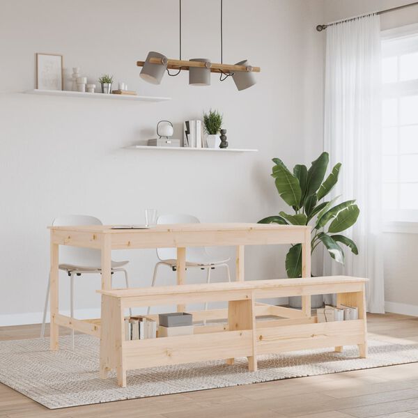 vidaXL Banc d'entr&eacute;e 160x28x45 cm Bois massif Pin